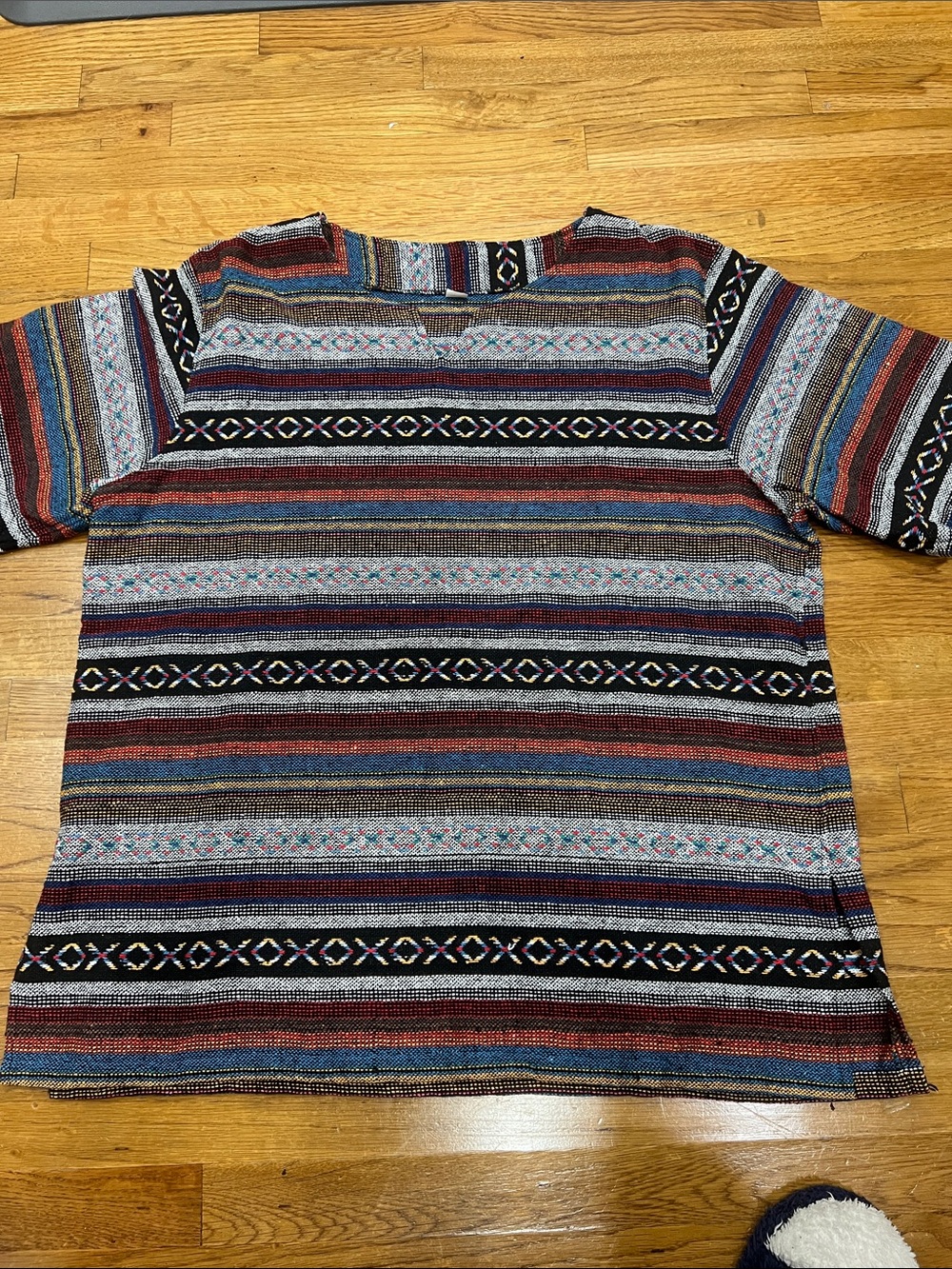 Boho Striped Short-Sleeve Men’s Shirt - Multicolor